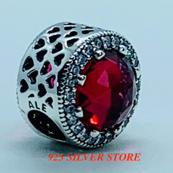 NEW Authentic Pandora RADIANT RED stone Charm 791725NCC - Picture 1 of 6